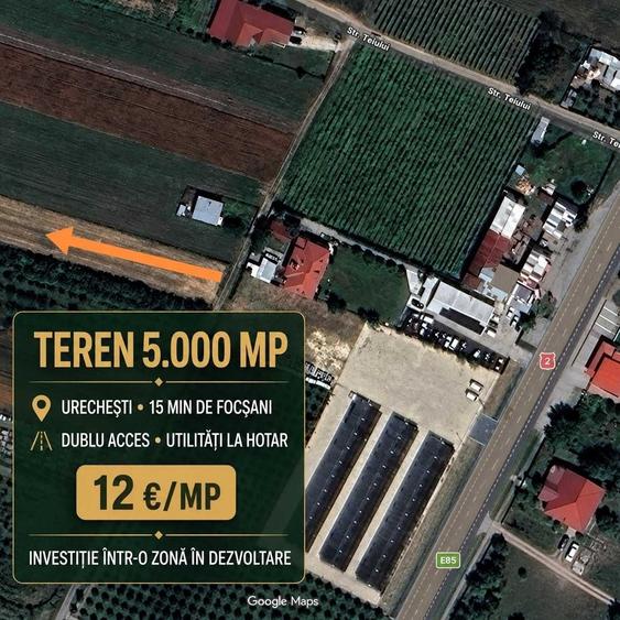 Teren de 5000 mp, în Urechești