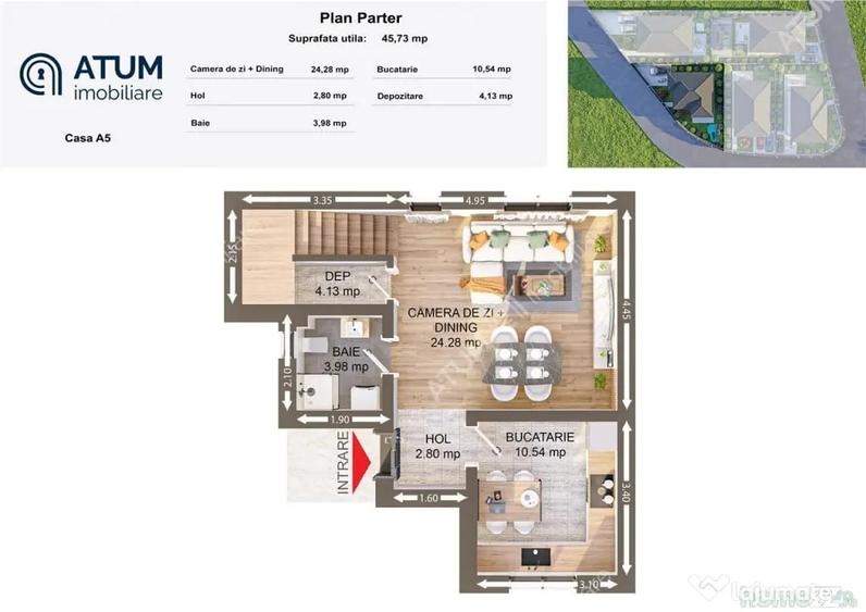Casa individuala complet finisata 3 camere si 290 mp teren - 4