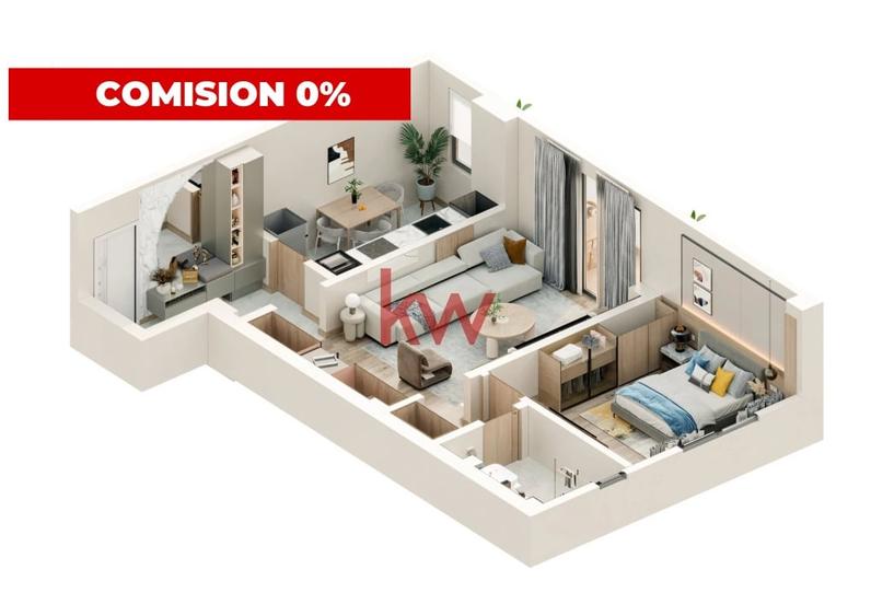 Apartament cu 2 camere decomandat în Valea Lupului