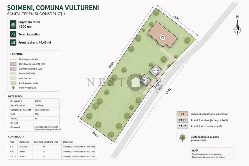 Casă cu 3 camere cu Canalizare în Șoimeni