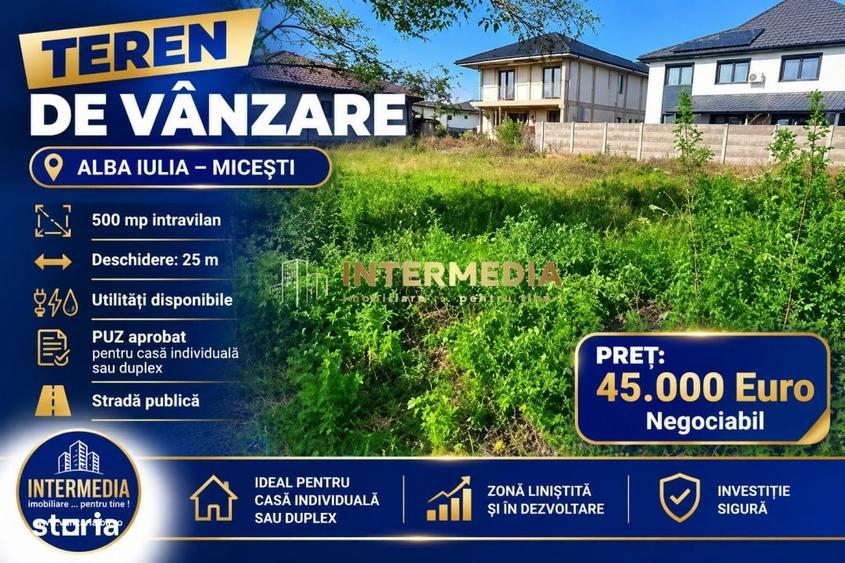 Teren de 500 mp, în Micești