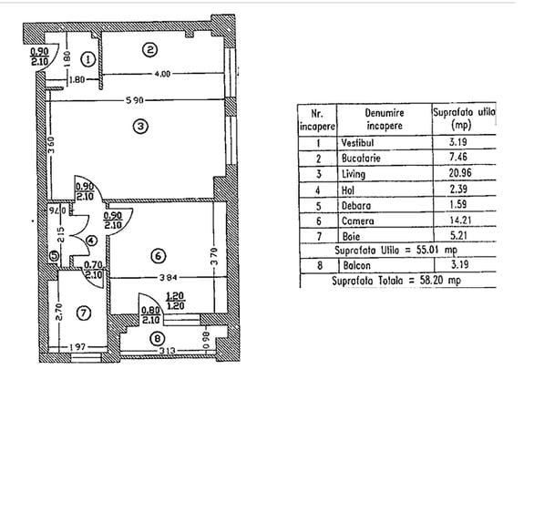 Apartament cu 2 camere, mobilat în Pipera