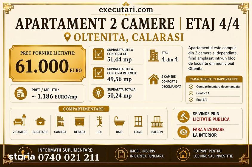 Apartament cu 2 camere decomandat în Central