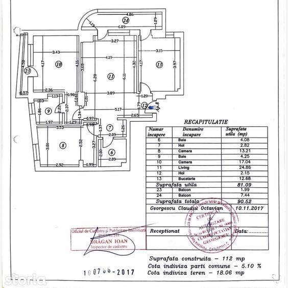 Apartament cu 3 camere, mobilat în Grivița