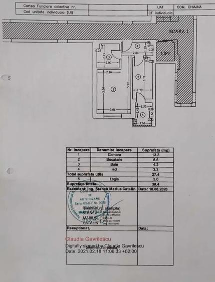 Garsonieră decomandată, mobilată în Militari