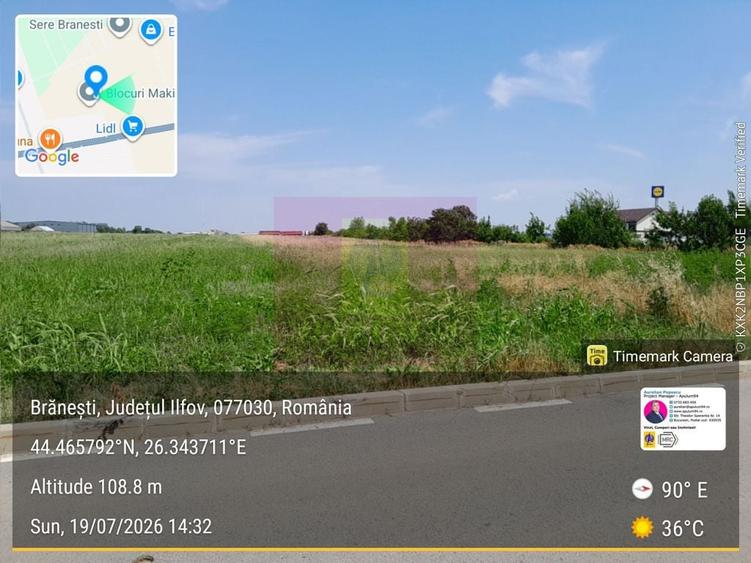 Teren de 3333 mp, în Brănești