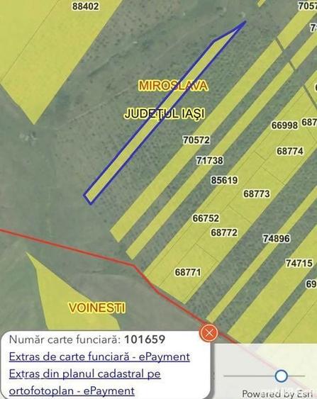Teren de 5000 mp, în Miroslava