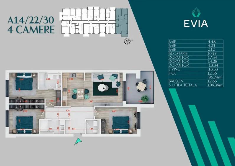 Apartament cu 4 camere decomandat în Theodor Pallady