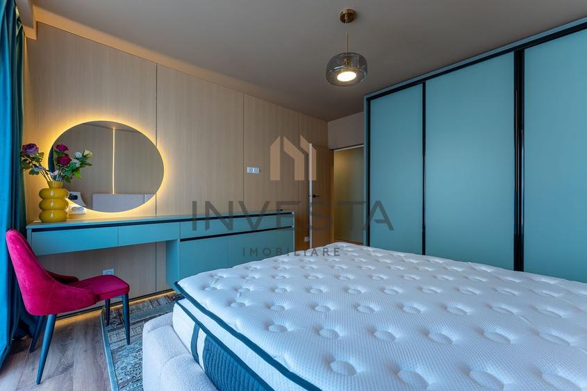 Apartament cu 2 camere semidecomandat, mobilat în Între Lacuri