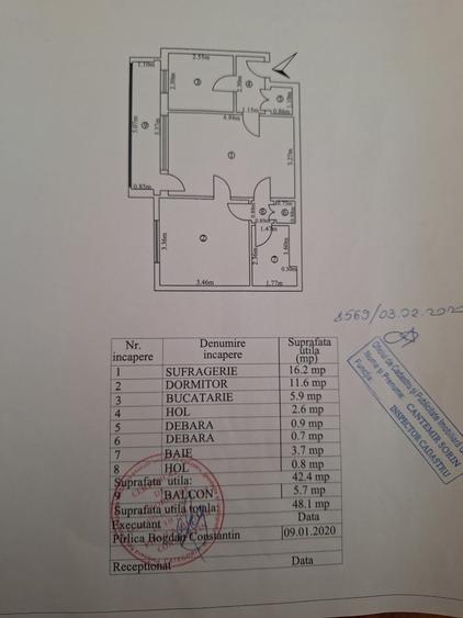 Apartament cu 2 camere semidecomandat, mobilat în Mazepa 1