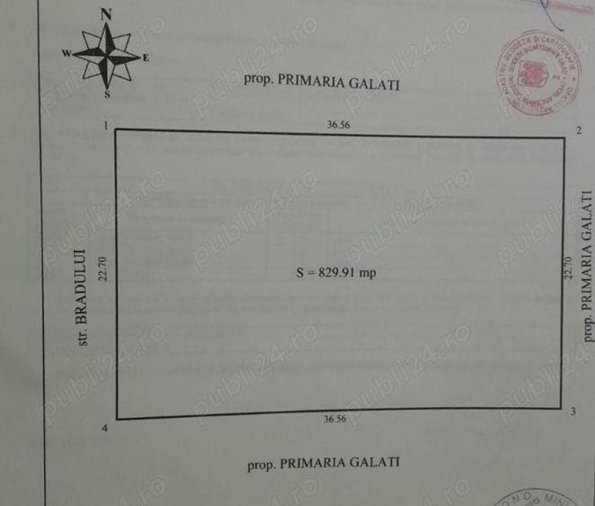 Teren de 829 mp, în Central