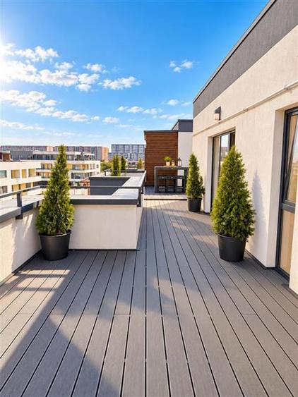 Penthouse cu 2 camere decomandat, mobilat în Tractorul