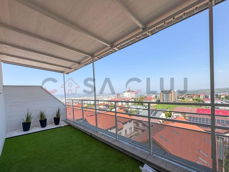 Penthouse cu 5 camere semidecomandat, mobilat în Bună Ziua