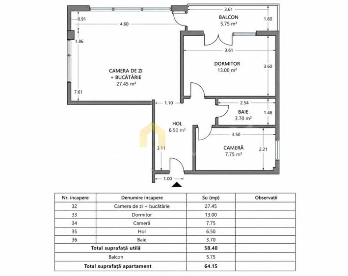 Apartament de închiriat | 3 camere | Parcare | Florești, zona Valea Gârbăului - 5