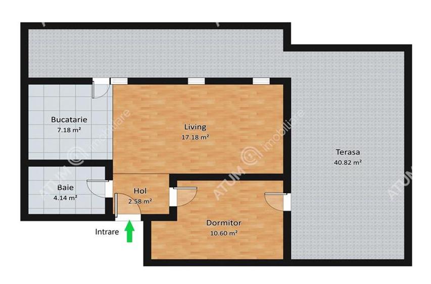 Apartament cu 2 camere decomandat, mobilat în Aeroport