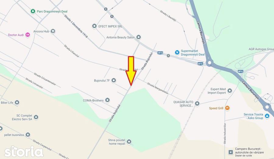 Teren de vanzare Dragomoresti Deal, Str. Bujorului, 2500 mp, utilitati - 2