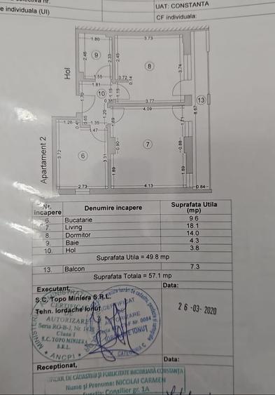 Apartament cu 2 camere decomandat în Central