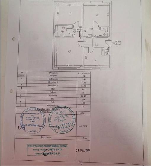 Apartament cu 3 camere circular, mobilat în Brătianu