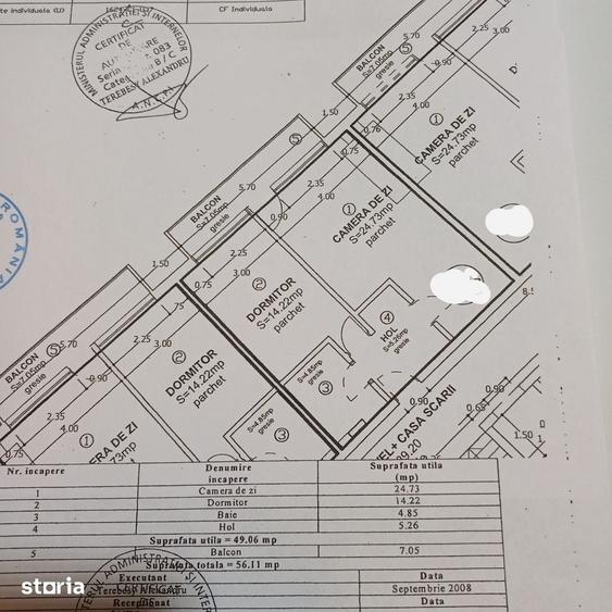 Apartament cu 2 camere decomandat în Baciu