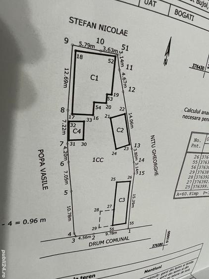 Casă cu 2 camere cu Teren 610 Mp în Central