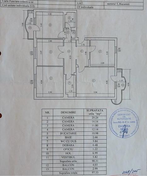 Apartament cu 4 camere decomandat în 13 Septembrie