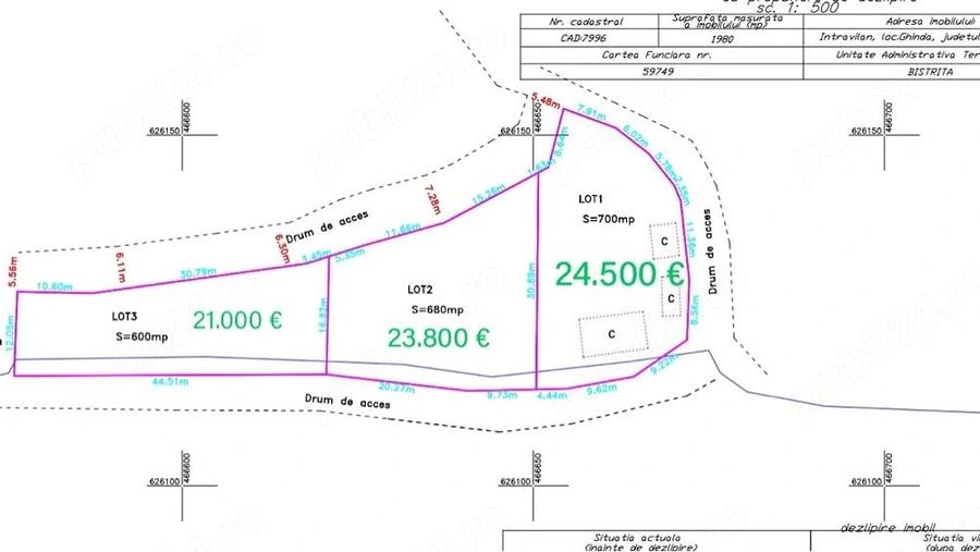 Teren de 1980 mp, în Exterior Vest