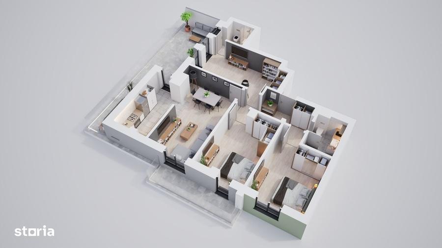 Apartament cu 4 camere în Central