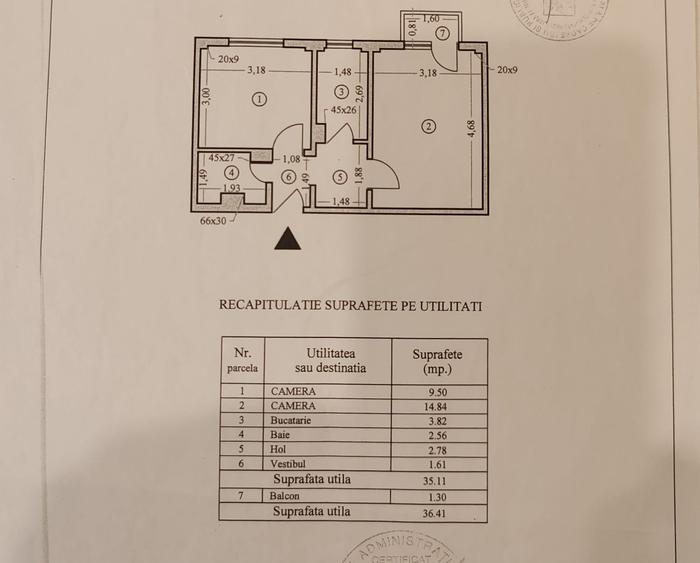 Apartament cu 2 camere semidecomandat în Berceni