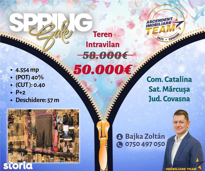 Teren de 4554 mp, în Catalina
