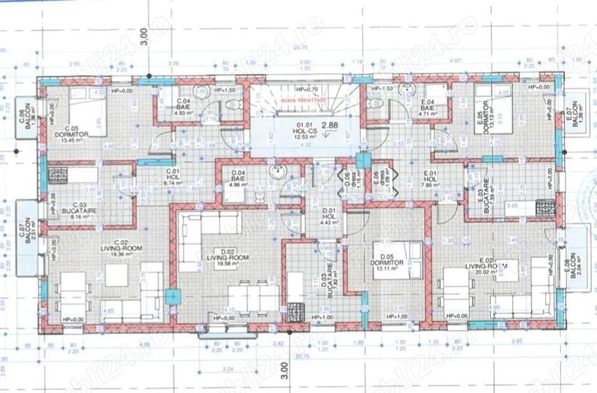 Apartament cu 2 camere decomandat în Obor