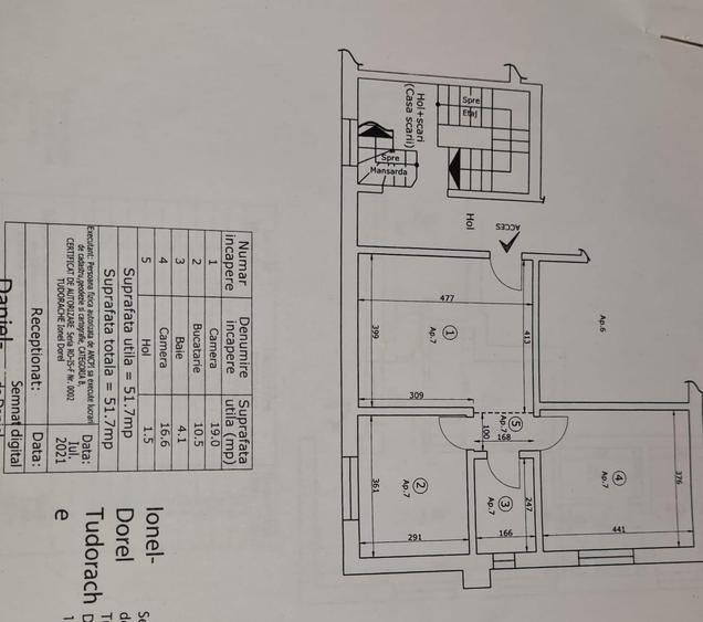 Apartament cu 2 camere decomandat în Horpaz
