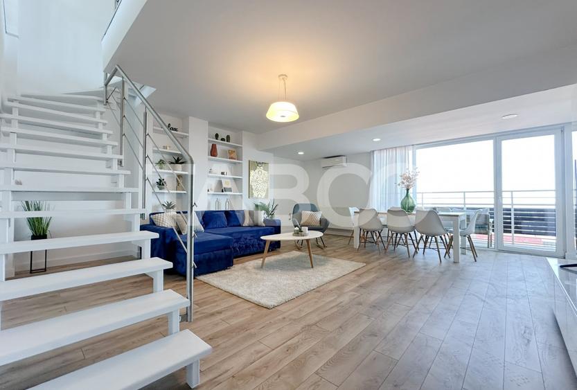 Penthouse cu 5 camere semidecomandat, mobilat în Bună Ziua