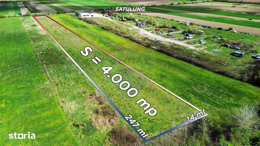 Teren de 4000 mp, în Satulung