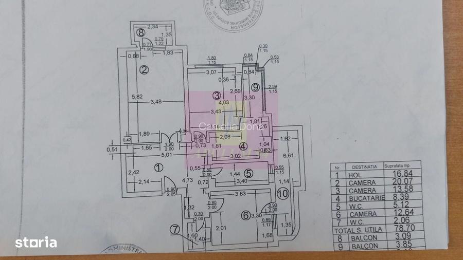 Apartament 3 camere pe bd Decebal stradal