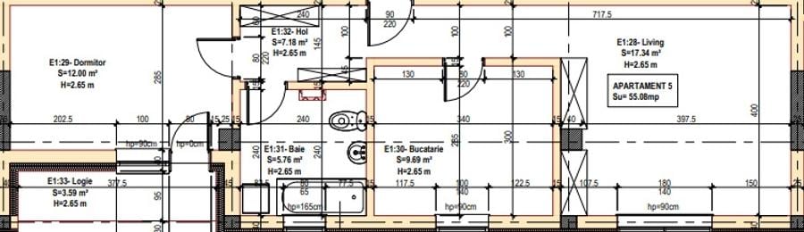 Apartament cu 2 camere decomandat în Bragadiru