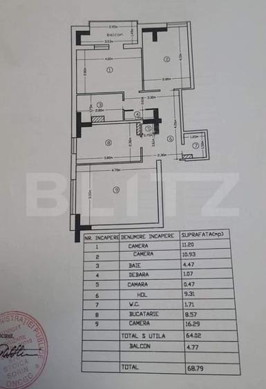 Apartament cu 3 camere decomandat, mobilat în Gară