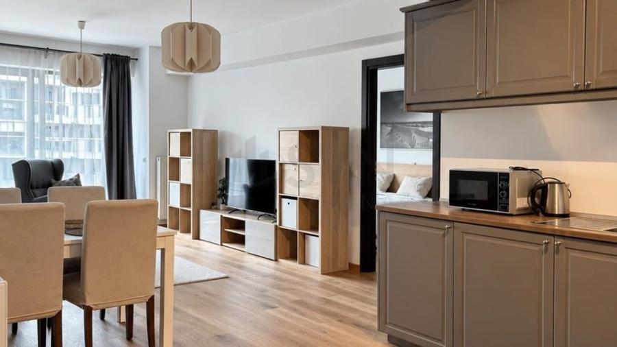 Apartament cu 2 camere semidecomandat, mobilat în Barbu Văcărescu