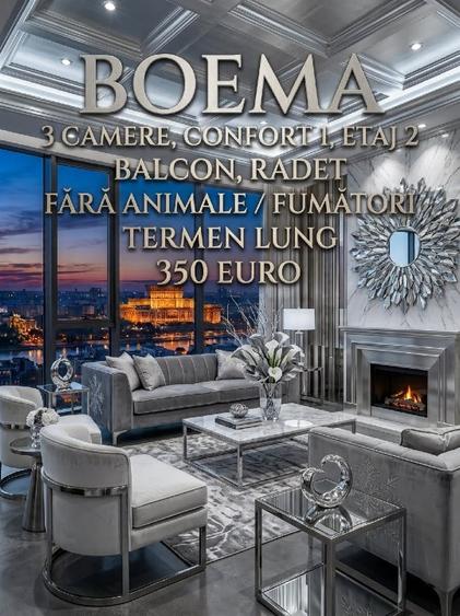 Apartament cu 3 camere semidecomandat în Tomis Nord