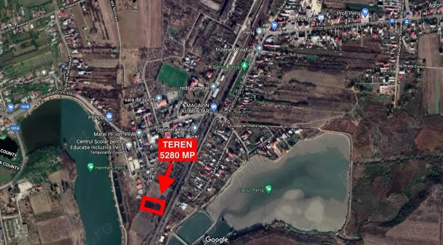 Teren de 5280 mp, în Periș