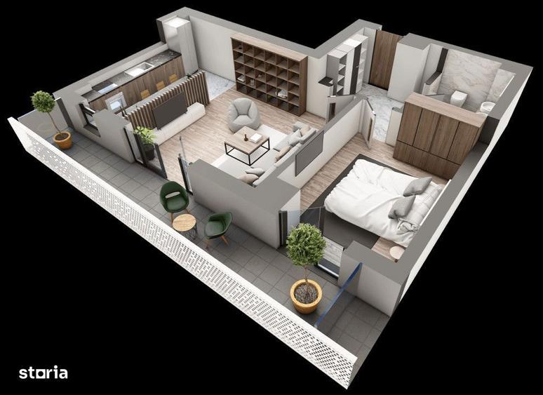 Apartament cu 2 camere în Galata