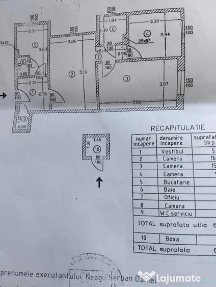 Apartament cu 3 camere decomandat în Primăverii