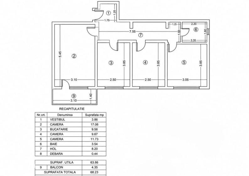 Apartament cu 3 camere decomandat în Pantelimon