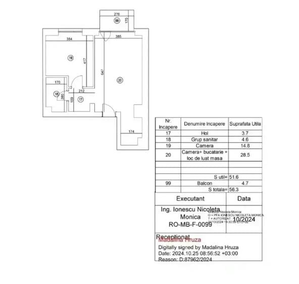 Apartament cu 2 camere decomandat în Aviației