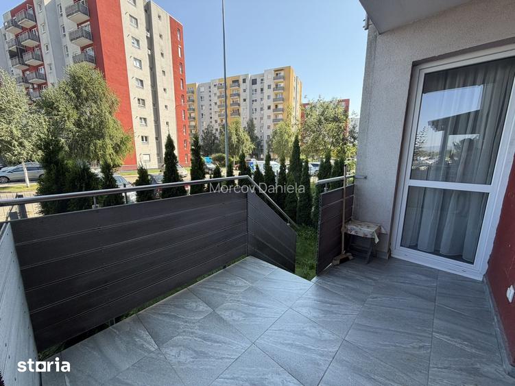 Apartament studio de 39mp + gradina 25mp+parcare+boxa complet mobilat
