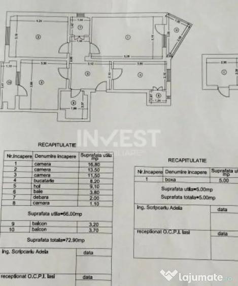 Apartament cu 3 camere decomandat, mobilat în Central