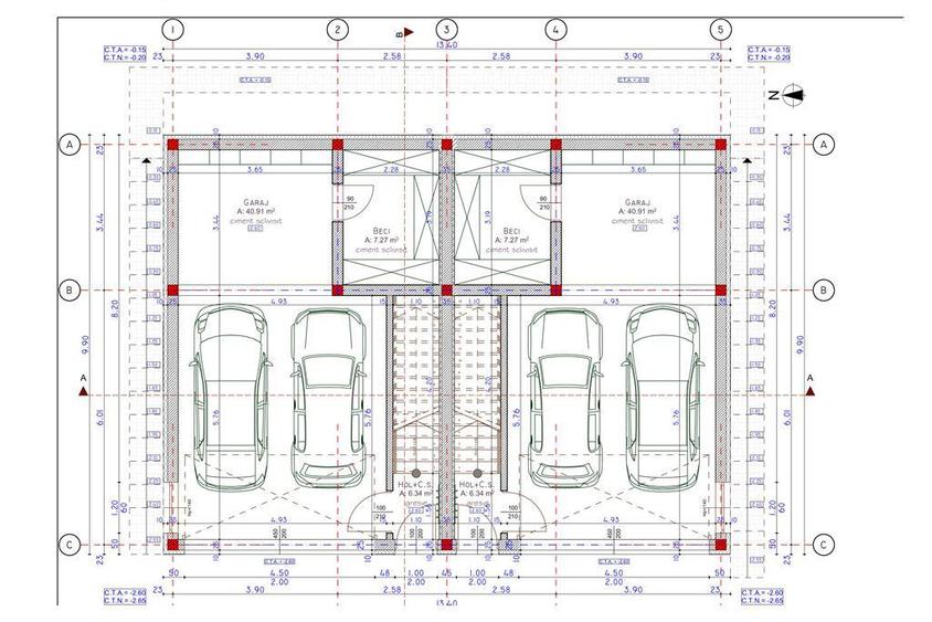 Duplex cu 4 camere cu Canalizare în Chinteni