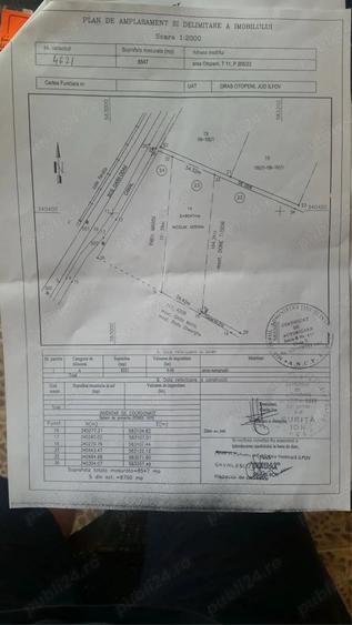 Teren de 8550 mp, în Odăi