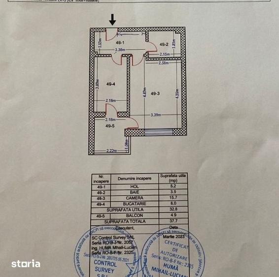 Garsonieră decomandată în Apărătorii Patriei