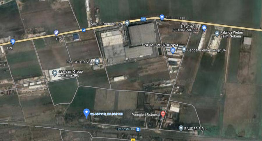 Teren Construcții intravilan de 38000 mp, în Brănești