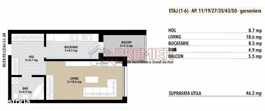 10% reducere - Garsoniera gata mutare - Metalurgiei - Grand Arena - 1